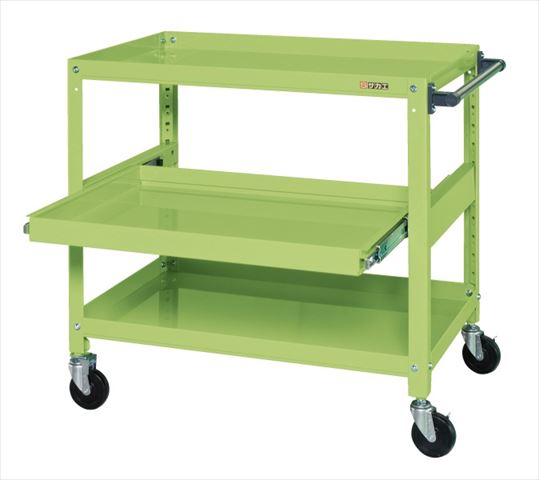 スーパースペシャルワゴン(ゴム車・スライド棚付) SSW-442S 021036 ※法人向け 個人宅配送不可