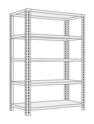 ショップラック(均等耐荷重:80kg/段・5段タイプ) SHR-3115P 026121 ※法人向け 個人宅配送不可