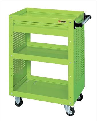 ニューCSスーパーワゴン(ゴム車・引出し・パンチングP付) CSWA-758CP 028077 ※法人向け 個人宅配送不可