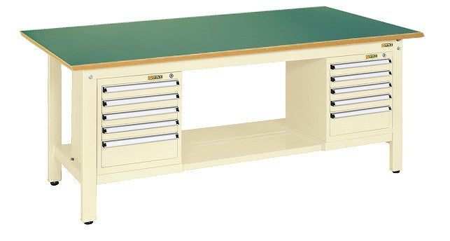 軽量作業台KKタイプ(スモールキャビネット付) KK-69FSL52IG 041586 ※法人向け 個人宅配送不可