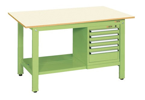 軽量作業台KKタイプ(スモールキャビネット付) KK-59PSL5IG 041606 ※法人向け 個人宅配送不可