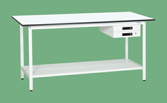 軽量立作業台KADタイプ(キャビネット付・中板付) KAD-129BTMW 043508 ※法人向け 個人宅配送不可