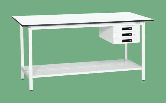 軽量立作業台KADタイプ(キャビネット付・中板付) KAD-187CTMW 043555 ※法人向け 個人宅配送不可