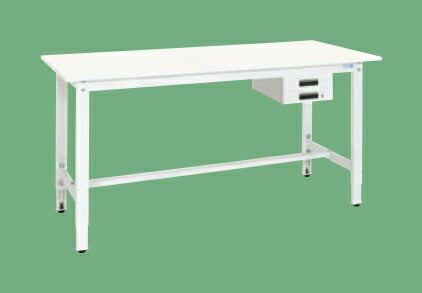 軽量高さ調整作業台(抗ウイルス天板・キャビネット2段付) TKK8-126BVPW 046286 ※法人向け 個人宅配送不可