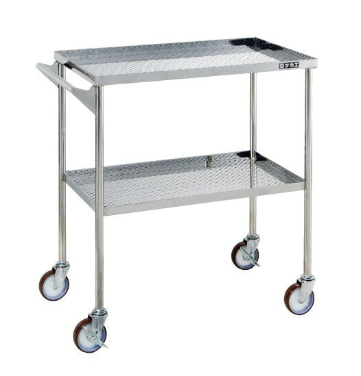 ステンレスCSワゴン(パンチング仕様・取手付・SUS304) CSE-FPSU 082028 ※法人向け 個人宅配送不可