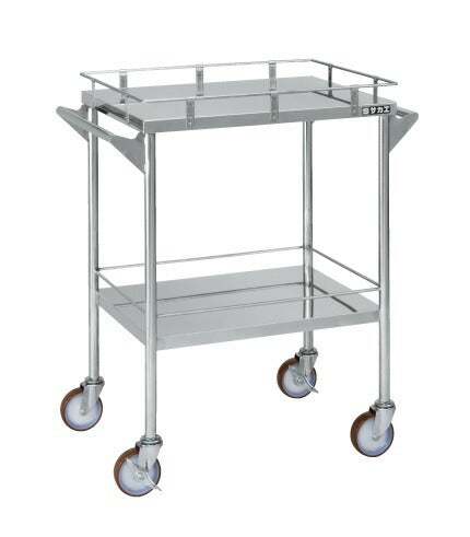 ステンレスCSワゴン(コボレ止め・両側取手付・SUS304) CSF-D4SU 082045 ※法人向け 個人宅配送不可