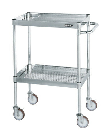 ステンレスCSパールワゴン(H880mm・パンチング仕様) CSP3-7582PNU 083607 ※法人向け 個人宅配送不可