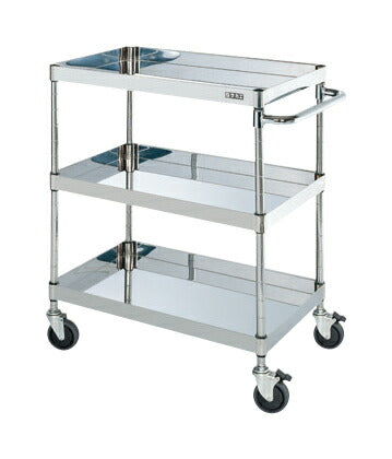 ステンレスCSパールワゴン(ダブルストッパーキャスター仕様) CSP3-7583DSE 083631 ※法人向け 個人宅配送不可