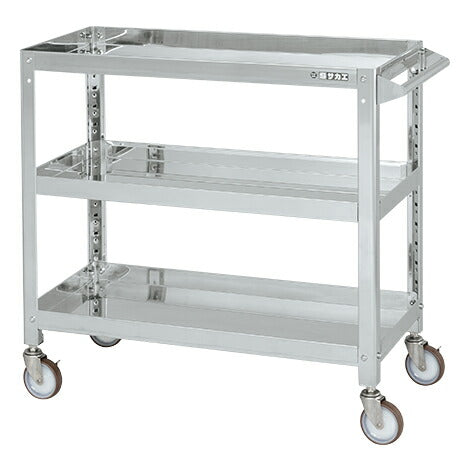 ステンレススーパーワゴン(ねじ込み式)SUS304 SAS3-9073SNU 084630 ※法人向け 個人宅配送不可