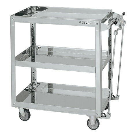 ステンレススーパーワゴン(プレート式)SUS430 SAP4-7583HBE 084766 ※法人向け 個人宅配送不可