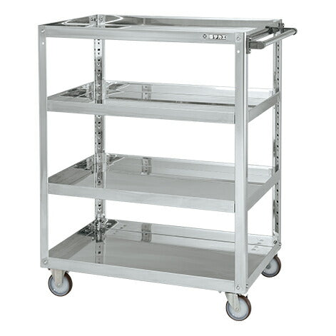 ステンレススーパーワゴン(プレート式)SUS430 SAP4-75114NU 084779 ※法人向け 個人宅配送不可