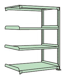 【送料都度見積 】軽中量棚ND型(150kg/段・連結・H1500mm・4段) ND-9314R 172895 ※法人向け 個人宅配送不可