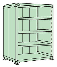 【送料都度見積 】中軽量棚PML型パネル付(250kg/段・単体・5段タイプ) PMLG-1565 183482 ※法人向け 個人宅配送不可
