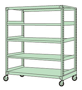 【送料都度見積 】中量キャスターラックMKG型(ゴム車・オール自在キャスター) MKG-1165G 184304 ※法人向け 個人宅配送不可