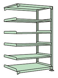 【送料都度見積 】中量棚B型(500kg/段・連結・H2100mm・6段仕様) B-2726R 184909 ※法人向け 個人宅配送不可