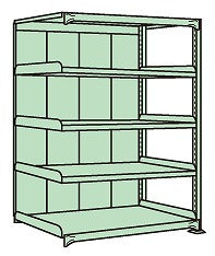 【送料都度見積 】中量棚PB型パネル付(500kg/段・連結・5段タイプ) PBG-2545R 185348 ※法人向け 個人宅配送不可