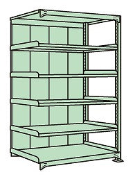 【送料都度見積 】中量棚PB型パネル付(500kg/段・連結・6段タイプ) PBG-2326R 185370 ※法人向け 個人宅配送不可