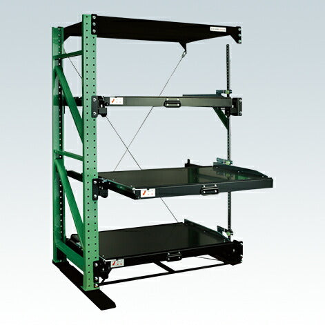 【送料都度見積 】スライドラック ハーフストロークタイプ(1000kg・連結) NSDR-14RG 188081 ※法人向け 個人宅配送不可