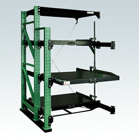 【送料都度見積 】スライドラック フルストロークタイプ(1000kg・連結) NSDR-14FRG 188085 ※法人向け 個人宅配送不可
