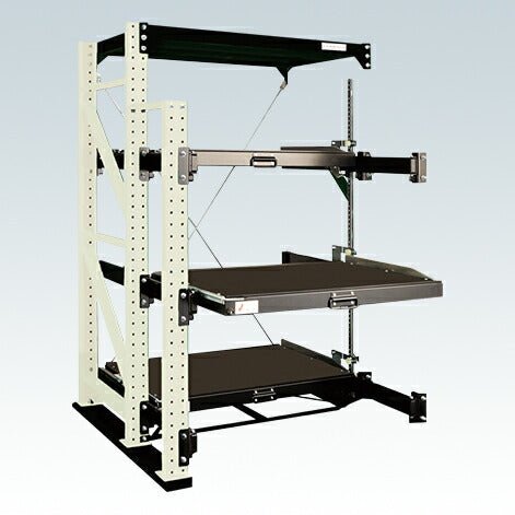 【送料都度見積 】スライドラック フルストロークタイプ(1000kg・連結) NSDR-14FRW 188087 ※法人向け 個人宅配送不可