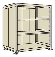 【送料都度見積 】ラークラックパネル付(150kg/段・単体・4段タイプ) PRLW-8124 197198 ※法人向け 個人宅配送不可