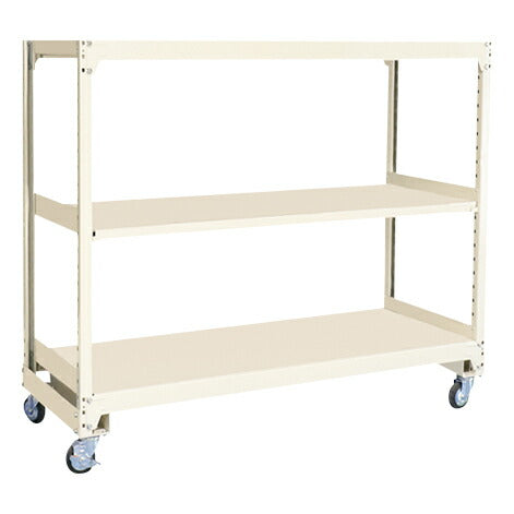 【送料都度見積 】中量キャスターラックMKKW型(ゴム車・4輪自在キャスター) MKKW-8343G 198605 ※法人向け 個人宅配送不可