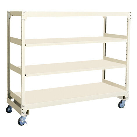 【送料都度見積 】中量キャスターラックMKKW型(ゴム車・4輪自在キャスター) MKKW-9144G 198628 ※法人向け 個人宅配送不可