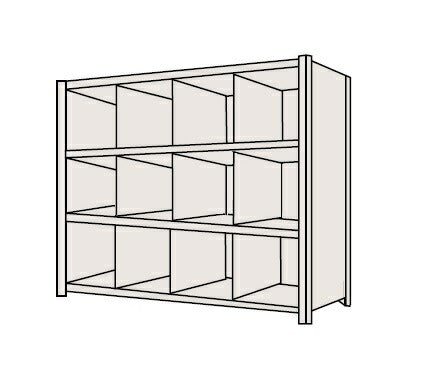 【送料都度見積 】物品棚LJ型(120kg/段・高さ1800mm・4段タイプ) LJ1524 204166 ※法人向け 個人宅配送不可