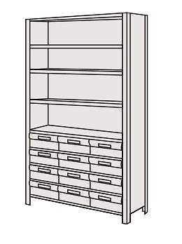 【送料都度見積 】物品棚LEK型樹脂ボックス LEK1119-12T 204282 ※法人向け 個人宅配送不可