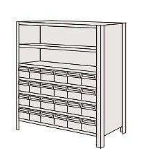 【送料都度見積 】物品棚LEK型樹脂ボックス LEK8117-24T 204310 ※法人向け 個人宅配送不可