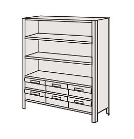 【送料都度見積 】物品棚LEK型樹脂ボックス LEK8116-6T 204313 ※法人向け 個人宅配送不可