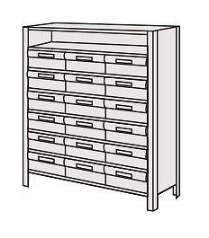 【送料都度見積 】物品棚LEK型樹脂ボックス LEK8118-18T 204315 ※法人向け 個人宅配送不可