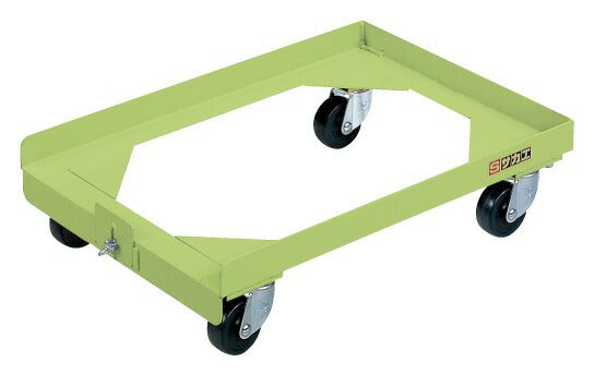 【要送料】 コンテナ台車(200kgタイプ・グリーン) S-1DG 218931 ※法人向け 個人宅配送不可