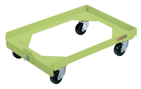 【要送料】 コンテナ台車(200kgタイプ・グリーン) S-2DG 218932 ※法人向け 個人宅配送不可