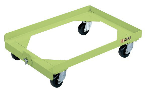 【要送料】 コンテナ台車(200kgタイプ・グリーン) S-3DG 218933 ※法人向け 個人宅配送不可