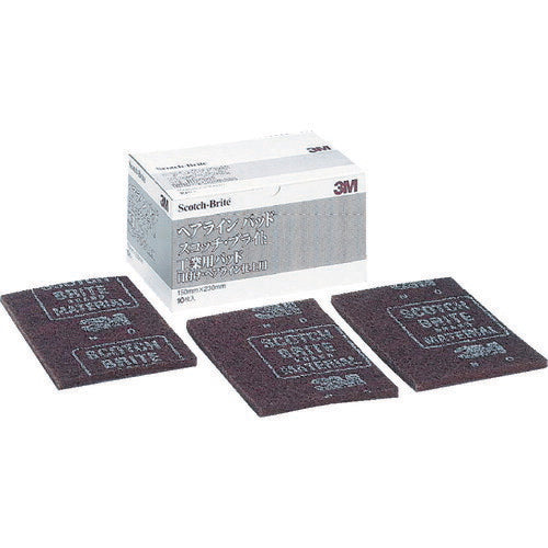 3M スコッチ・ブライト 工業用パッド ヘアラインパッド #60相当 栗色 BOX(10枚入) H/L/PAD BOX