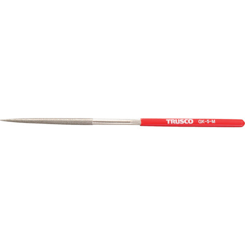 TRUSCO ダイヤモンドヤスリ 鉄工用#140 丸 1本入 全長215mm(5本組サイズ) GK-5-M