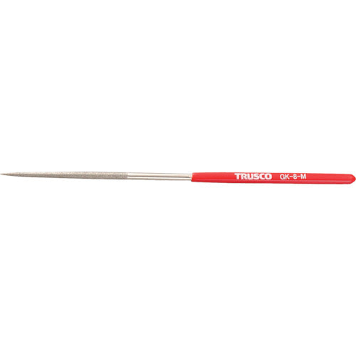 TRUSCO ダイヤモンドヤスリ 鉄工用#140 丸 1本入 全長200mm(8本組サイズ) GK-8-M