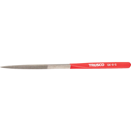 TRUSCO ダイヤモンドヤスリ 鉄工用#140 三角 1本入 全長200mm(8本組サイズ) GK-8-S