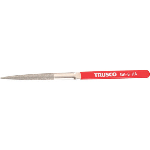 TRUSCO ダイヤモンドヤスリ 鉄工用#140 半丸 1本入 全長200mm(8本組サイズ) GK-8-HA