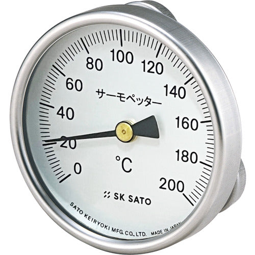 佐藤 バイメタル式表面温度計 サーモペッター 0~400℃ (2340-40) 2340-40