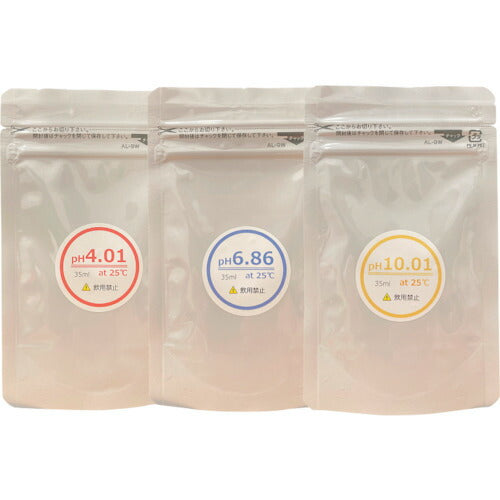 【送料・納期都度見積】 佐藤 pH標準液3点セット(35ml)pH4.01/6.86/10.01(6405-30) 6405-30