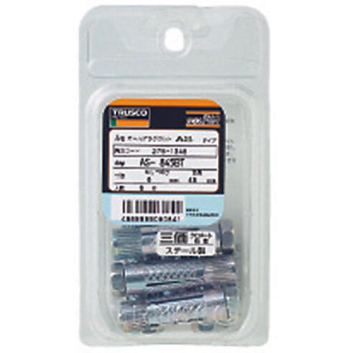 TRUSCO オールプラグボルト 六角タイプ M8 6本入 (コンクリート・ブロック用アンカー/ねじ込み式) AS-845BT