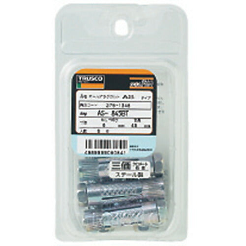 TRUSCO オールプラグボルト 六角タイプ M10 3本入 (コンクリート・ブロック用アンカー/ねじ込み式) AS-1050BT