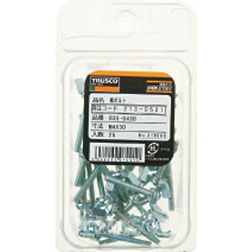 TRUSCO 圧造蝶ボルト 2種 ユニクロ M5×25 25個入 B39-0525