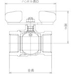 TRUSCO ボールバルブ フルボア(大流量)タイプ蝶ハンドル(600型・黄銅)1 BAV-BFBH25A