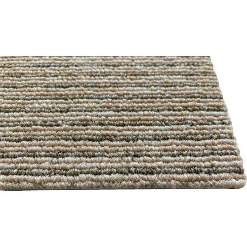大島屋 【一時受注停止】 タイルカーペット 50x50cm ストライプアイボリー KT-302S