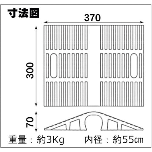 岩崎製作所 車両対応 ゴム製 ホース保護カバー 連結式ホースプロテクター (ホースブリッジ) 02HP050R