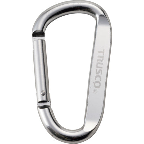 TRUSCO まとめ買い カラビナ 線径8mmX80mm D型 シルバー10個 TKN880SV10P