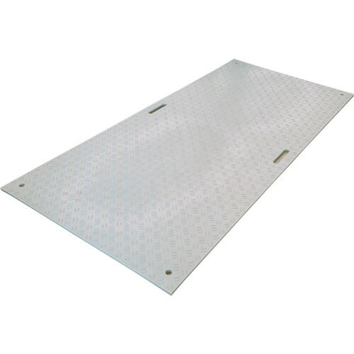 ウッドプラスチック 工事用敷板 Wボード 両面凸 カラー:灰 1219mm×2438mm(持ち手2) B1224-20-GY-M2K4